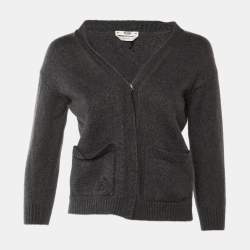 مملوكة مسبقًا كارديغان فنَدي تريكو صوف رمادي فضفاض مقاس صغير (سمول)