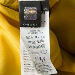 Pre Owned Fendi Yellow Half Peplum Sleeveless Dress S