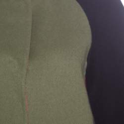 Fendi Colorblock Paneled Wool Cape Style Boxy Coat M