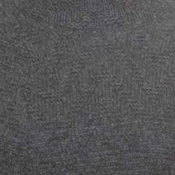 Pre Owned Fendi Grey Chevron Patterned Cashmere Knit High Neck Sweater Dress S
