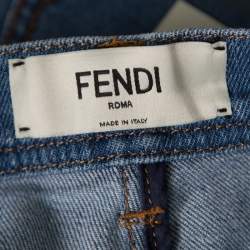 Pre Owned Fendi Indigo Denim Straight Regular Fit Jeans S