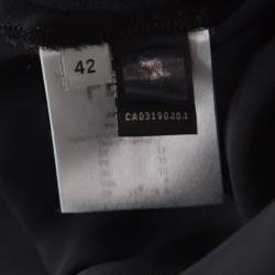 Pre Owned Fendi Black  Silk Printed Logo Detail Elasticized Waist Jogger Pants M