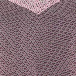 Pre Owned Fendi Pink Geometric Print Sheer Silk Poncho S