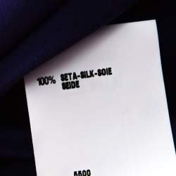 Pre Owned Fendi Violet Crepe Silk Cut Out Detail Raglan Sleeve Midi Dress M