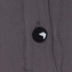 Fendi Grey Silk Ombre Fur Detail Layered Short Sleeve Dress M