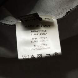 Pre Owned Fendi Black Motif Print Jersey Short Sleeve Sweatshirt M