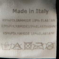 Pre Owned Fendi Black Stretch Knit Leggings M 