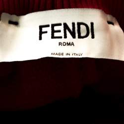 Pre Owned Fendi Pink Cotton Side Logo Band Detail Track Pants M