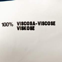 Pre Owned Fendi Blue Draped Jersey Embellished Shoulder Detail Belted Dress M