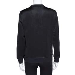 Fendi Black Knit Mink Fur Trim Karlito Sweatshirt M
