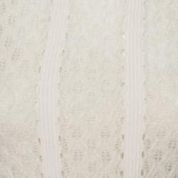 Pre Owned Fendi Off White Knit Paneled Sweater Raglan Sleeve Jumper S