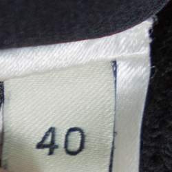Pre Owned Fendi Black Cotton Logo Studded Long Hoodie S