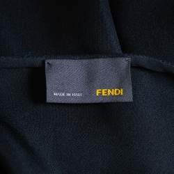 Pre Owned Fendi Color Block Silk Oversized Shift Dress S