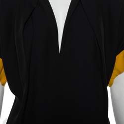 Pre Owned Fendi Color Block Silk Oversized Shift Dress S