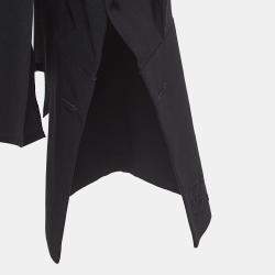 Fendi Black Silk V Neck Collared Button Front Shirt L