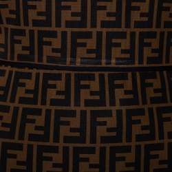 Pre Owned Fendi Brown Zucca Monogram Mesh Sheath Dress S