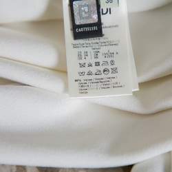 Pre Owned Fendi X Joshua Vides Monochrome Knit Fitted Midi Skirt S