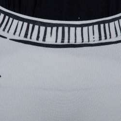 Pre Owned Fendi X Joshua Vides Monochrome Knit Fitted Midi Skirt S
