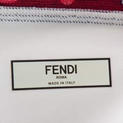 Fendi White Knit Logo Printed Cropped Leggings M