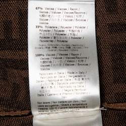Pre Owned Fendi Brown Zucca Monogram Knit Logo Embroidered Jumper M