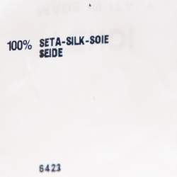 Pre Owned Fendi Beige Silk Contrast Detail Ruffled Midi Dress M