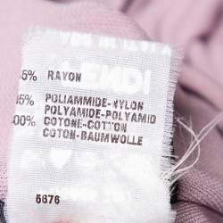 Fendi Lilac Knit Ruched Detail Mini Dress M