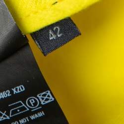 Fendi Yellow Denim Button Front Collared Peacoat M
