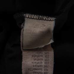 مملوكة مسبقًا Fendi Vintage Black Cotton Logo Embroidered T-Shirt L