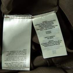 Pre Owned فستان فندي ماكسي فتحة جانبية سموكد حرير أخضر زيتوني مقاس متوسط