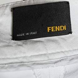 Fendi White Cotton Pants S