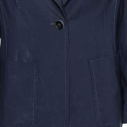 Pre Owned Fendi Dark Blue Wool Blend Blazer L