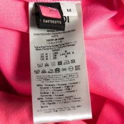 Pre Owned Fendi Pink Knit Nicki Minaj Printed and Embroidered Hoodie M