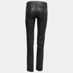 Pre Owned Fendi Black Cotton Straight Fit Jeans S