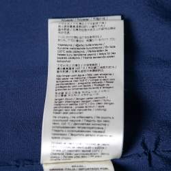 Pre Owned Fendi Blue Velvet Heart Embroidered Bomber Jacket S