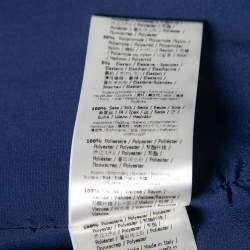 Pre Owned Fendi Blue Velvet Heart Embroidered Bomber Jacket S