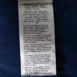 Pre Owned Fendi Blue Velvet Heart Embroidered Bomber Jacket S