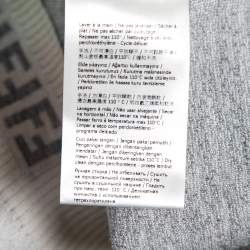 Pre Owned Fendi Grey Gradient Perforated Cashmere Knit Pullover Top S