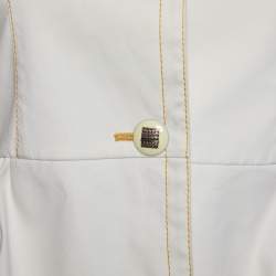Pre Owned Fendi Off-White Cotton Blend Button Front Jacket M