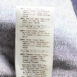 Pre Owned Fendi Blue Denim Logo Patch Fendimania Button Front Jacket S