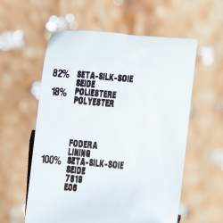 Pre Owned Fendi Light Orange Silk Fil Coupe Trail Gown M