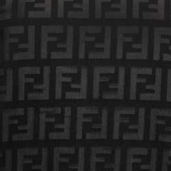 Pre Owned Fendi Black Zucca Monogram Knit Pullover Top S 