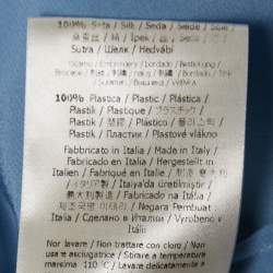 مملوكة مسبقًا Fendi Light Blue Silk Neck-Tie Ruffled Blouse S