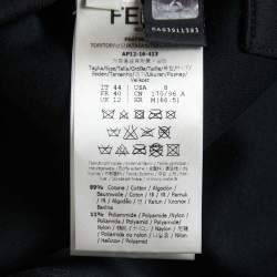 Pre Owned Fendi Black Cotton Knit Karlito Patch Crewneck T-Shirt M