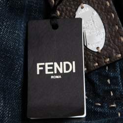 Pre Owned Fendi Vintage Blue Denim Selleria Jeans S Waist 28"