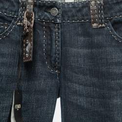 Pre Owned Fendi Vintage Blue Denim Selleria Jeans S Waist 28"