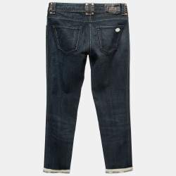Pre Owned Fendi Vintage Blue Denim Selleria Jeans S Waist 28"