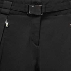 Pre Owned Fendi Black Jersey Snow Flake Patch Detail Trousers S/Waist 27"