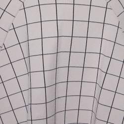 Pre Owned Fendi Pink Square Patterned Knit Skater Mini Skirt M