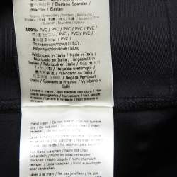 Pre Owned Fendi Black Jersey Logo Pattern Printed Leggings L