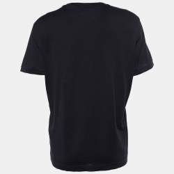 Pre Owned Fendi Black Monster Eye Patch Cotton Knit T-shirt M